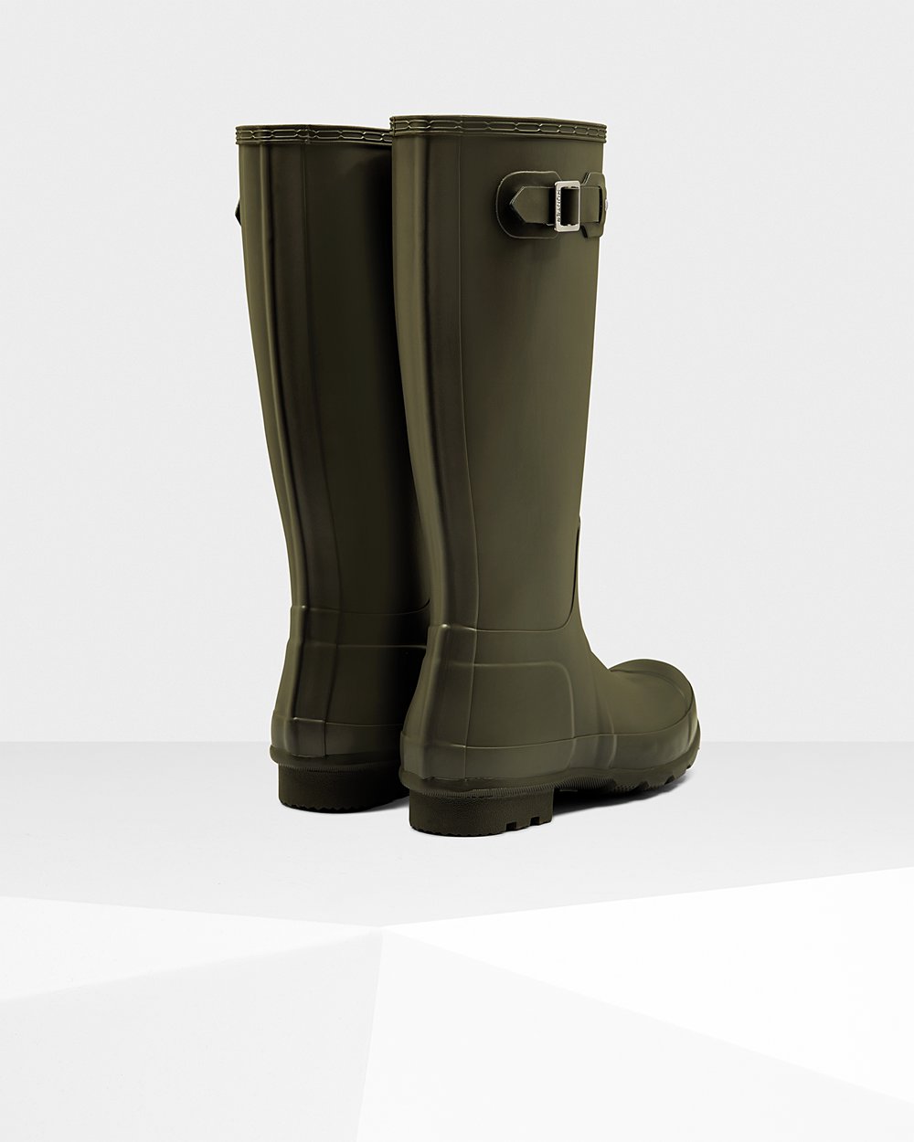 Mens Hunter Tall Rain Boots Dark Olive - Original - 6910273-SX